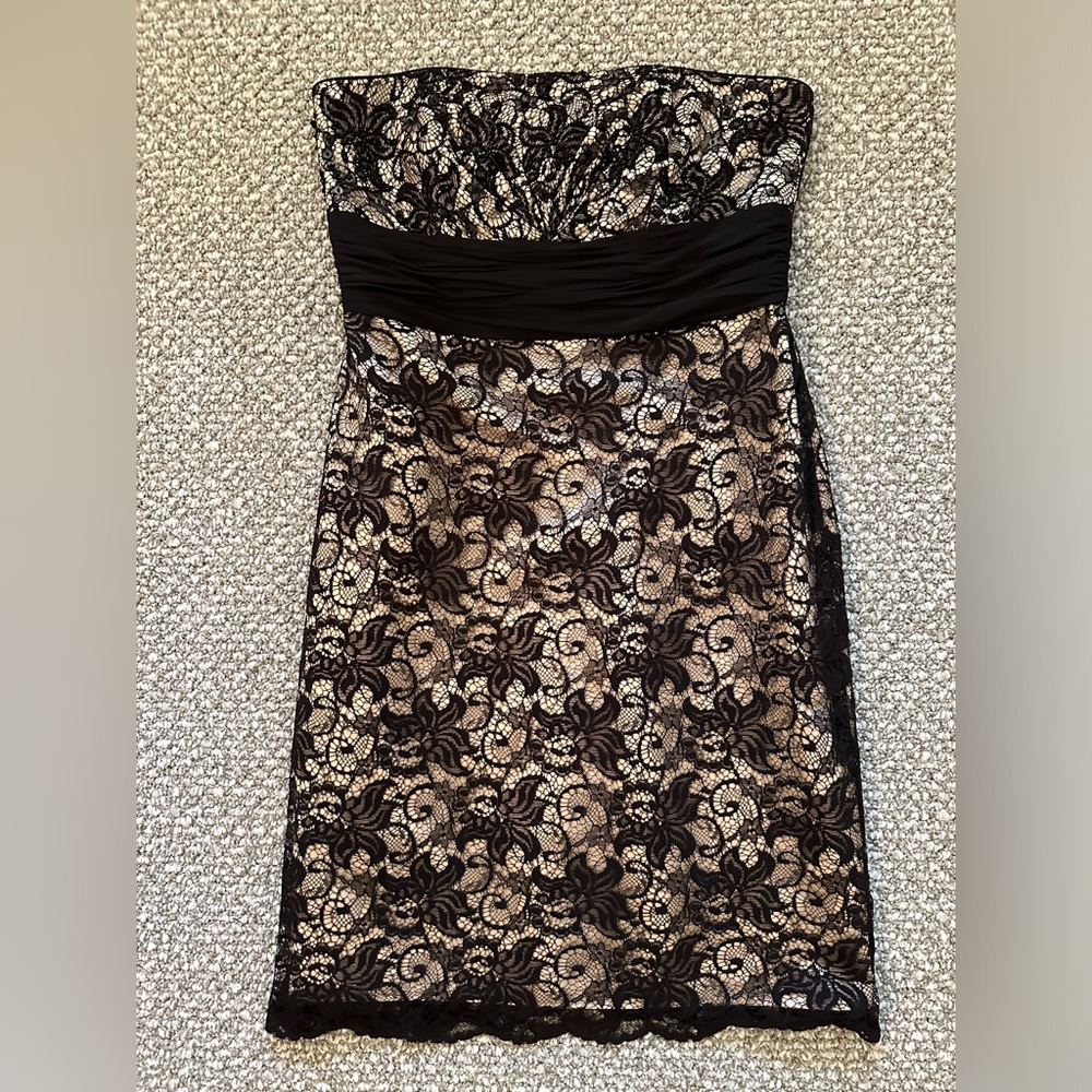White House Black Market strapless dress.  Size 6